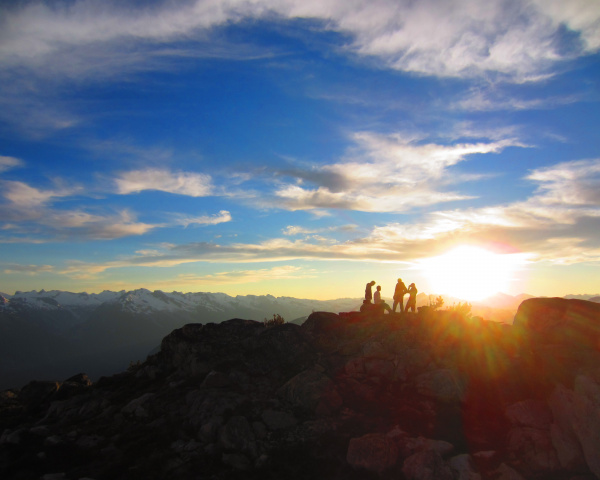 People on a Mountain